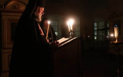Чтение Великого канона прп. Андрея Критского совершается в Коневском монастыре