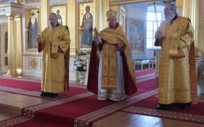 Епископ Выборгский и Приозерский Игнатий совершил богослужения Недели по 5-й Пятидесятнице в Коневской обители