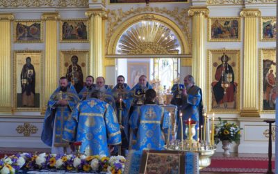 В Коневском монастыре торжественно встретили праздник Успения Пресвятой Богородицы