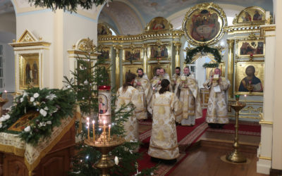 Торжества праздника Рождества Христа Спасителя совершены в Коневском Рождество-Богородичном монастыре