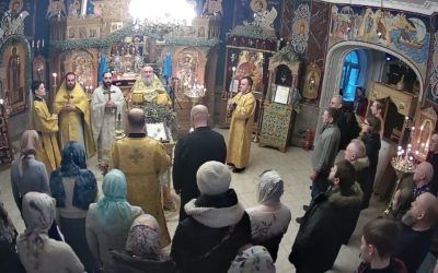 В Неделю 37-ю по Пятидесятнице наместник Коневской обители совершил Литургию на петербургском подворье монастыря
