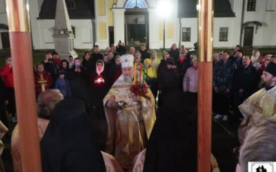 Светлое Христово Воскресение молитвенно встретили в Коневском Рождество-Богородичном монастыре