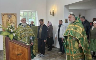 В Коневском монастыре молитвенно встретили праздник Александра Невского